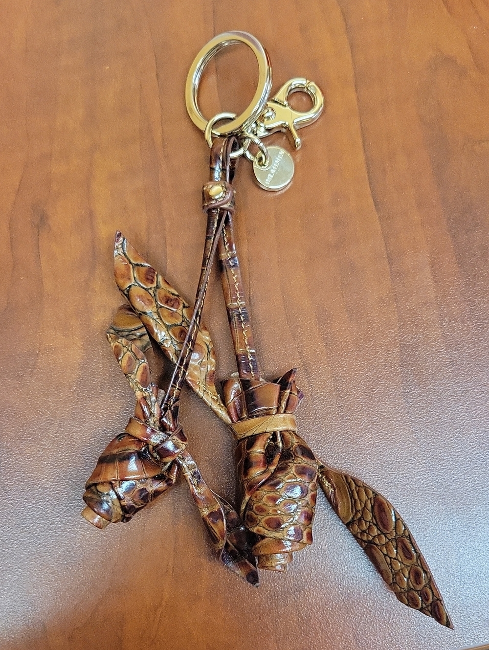 Brahmin Roses Tassle Purse Charm
